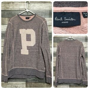 Paul Smith Sweatshirt Men’s S Heather Pink Crewneck Pullover 100% Cotton